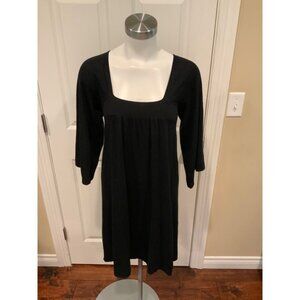 Joie Black Thin Knit Square Neck Mini Dress, Size Medium